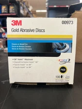 3M 00973 Hookit™ Gold Abrasive Discs 216U GOLD, 6 inch, P400 grit FREE SHIPPING!