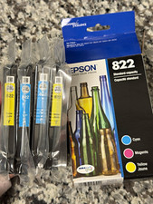 Epson 822 Standard Capacity Inkjet Ink Cartridges 2 Cyan 2 Yellow NO magenta