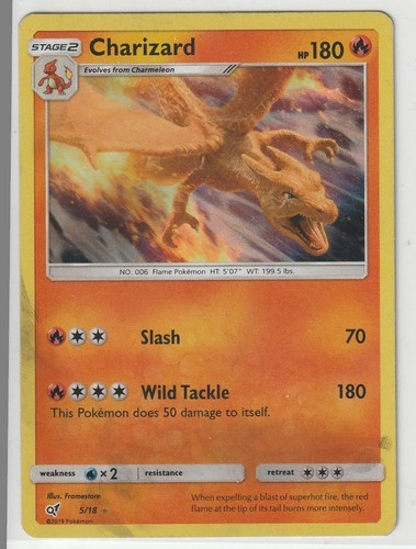 Charizard Detective Pikachu 5/18 Holo Rare Pokemon card MP