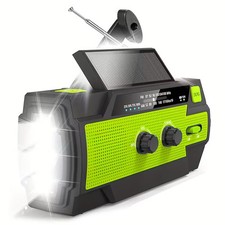 Notfallradio Solar Kurbelradio 4000mAh AM/FM Wetterradio LED Lampe SOS