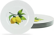 Reston Lloyd 72419 6 Piece Melamine Dinner Set Fresh Lemons