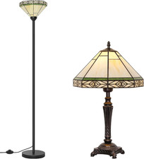 Tiffany Table & Floor Lamp Set -  Design