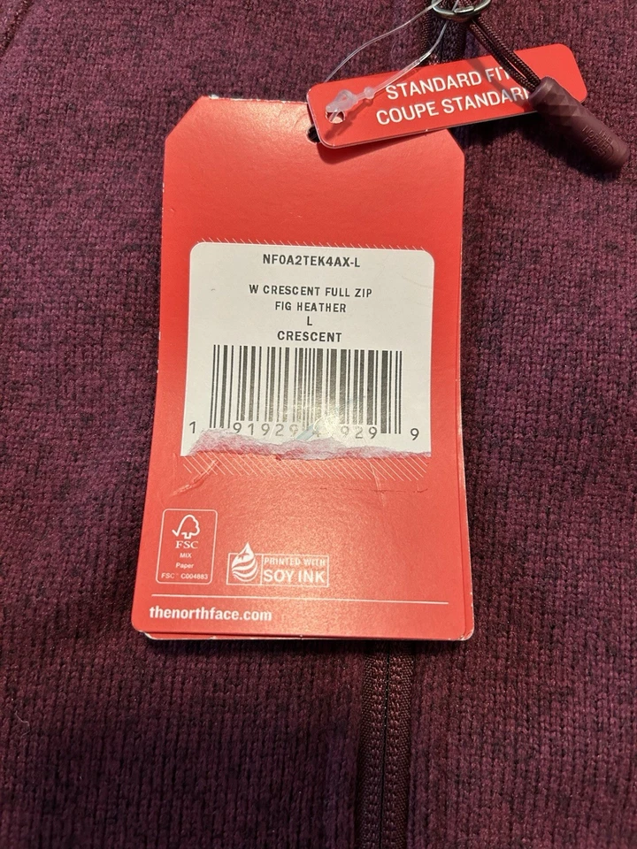 The North Face Crescent Jacket Womens Size Large Full Zip Fleece NWT $85 - Image 4 of 4