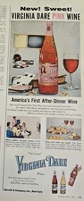 1957 Virginia Dare Pink After Dinner Wine  vintage ad 
