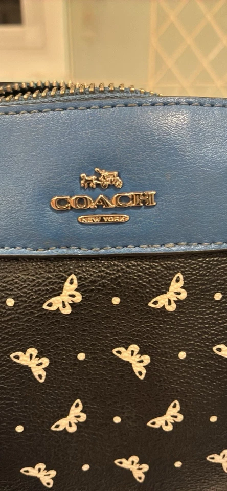 Coach Butterfly Bandana Print Mini Bennett Satchel. - Image 3 of 4