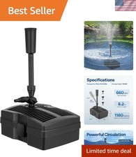660 GPH Submersible Pond Filter Pump with UV Sterilizer for 1180 Gallon Ponds