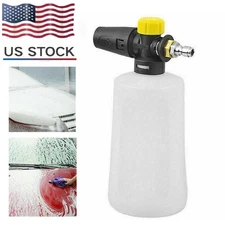 1/4" Snow Foam Washer Gun Car Wash Soap Lance Cannon Spray Pressure Jet Bottle