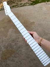 White glods Stainless Steel 22frets maple Electric Guitar Neck for Fender Tele