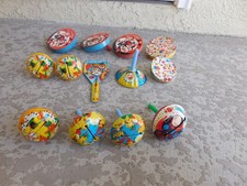 Vintage Lot Of Metal Tin Litho Toy USA Made Noise Makers