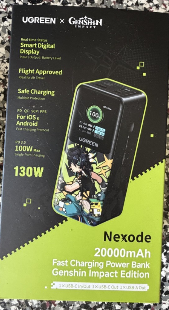 GREEN x GENSHIN IMPACT Nexode 20000mAh Fast Charging Power Bank