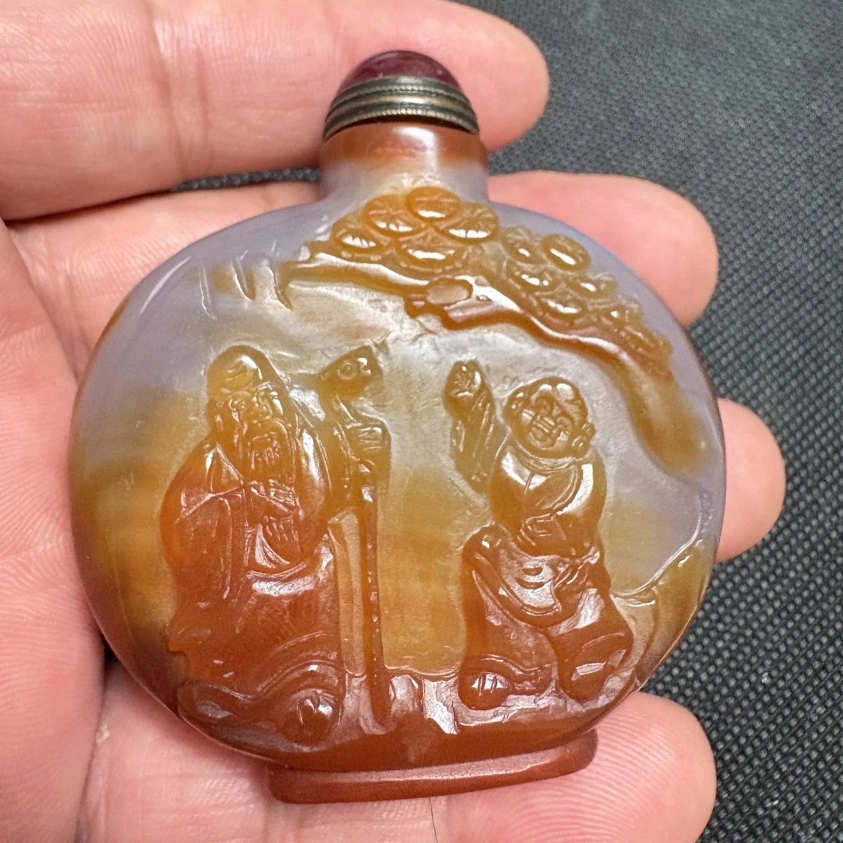 玛瑙主要古董中国鼻烟壶| eBay
