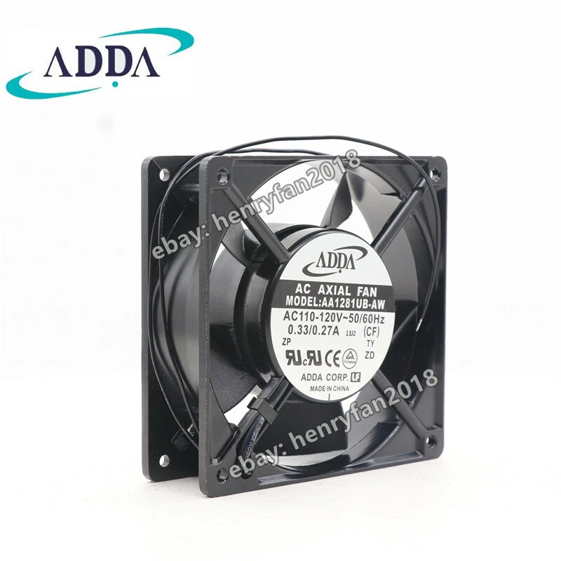 ADDA AA1281UB-AW Axial Fan 110/120V 0.33/0.27A 120*120*38MM Cabinet Cooling Fan - Image 4 of 4