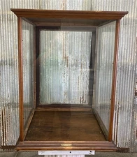 Wood Framed Glass Vintage Showcase, Country General Store, Countertop Display, S