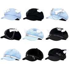 Cute Women's Beret Cat Ears Wings Decorative Artist Hat Newsboy Hat
