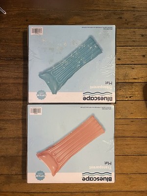 Bluescape Transparent Mat Inflatable Swimming Pool Float Blue & Pink