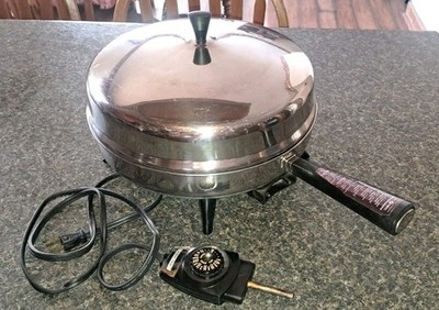 Vtg Farberware Stainless Steel 12'' Electric Skillet Fry Pan B310-A Tested Works