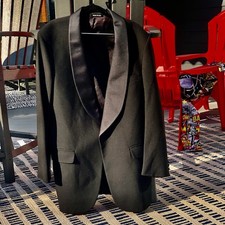 Vintage Black Tuxedo Jacket W Black Satin Lapel