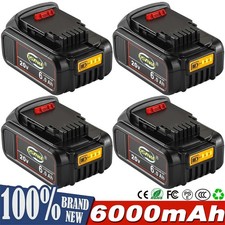 4Pack 6.0AH Lithium Ion Battery For DeWalt 20V 20 Volt Max XR DCB206-2 DCB205-2