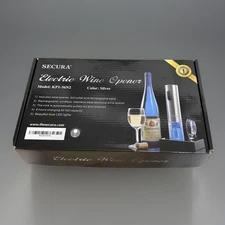 New Secura Electric Wine Opener Blue Led Light Automatic Corkscrew Great Gift