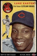 1954 Topps #23 Luke Easter White Back Indians 1.5 - FAIR