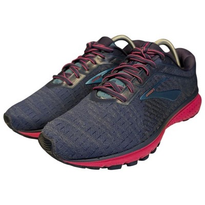 Brooks Ghost 12 Damen-Laufschuhe UK 10 lila blau Straßenturnschuhe Passform B
