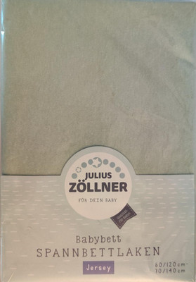 JULIUS ZÖLLNER Spannbettlaken Jersey 60x120 - 70x140 Salbei
