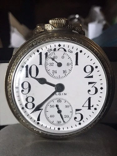 Antique 1914 Elgin “B.W. Raymond” Wind-Indicator Railroad-Grade Pocket Watch