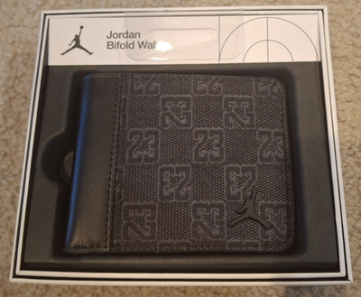 Nike Jordan Monogram Bifold Wallet Black Men New $65, MA0934-023