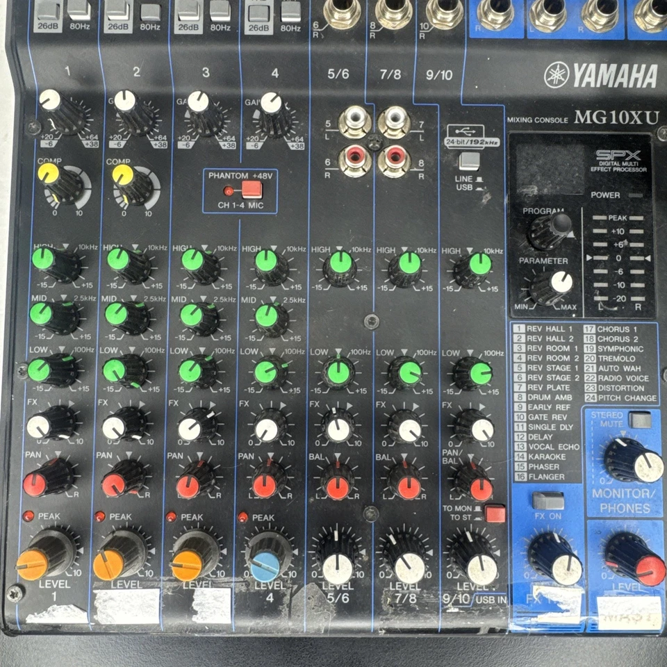 Yahama MG10XU 10 Channel Mixer, USB, With Power Supply, Tested And Working. - Image 3 of 4