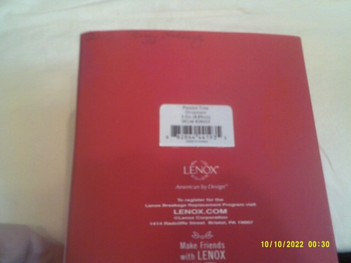 Lenox Pleated Tree Christmas Ornament-org box #838323 - Picture 3 of 3
