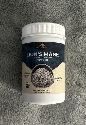 Naturealm Lion's Mane Mushroom Powder Organic Brain Support Focus Memory 11/25