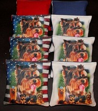Custom Patriotic Puppy DOGS 8 ACA Regulation Handmade Custom Cornhole bags B92