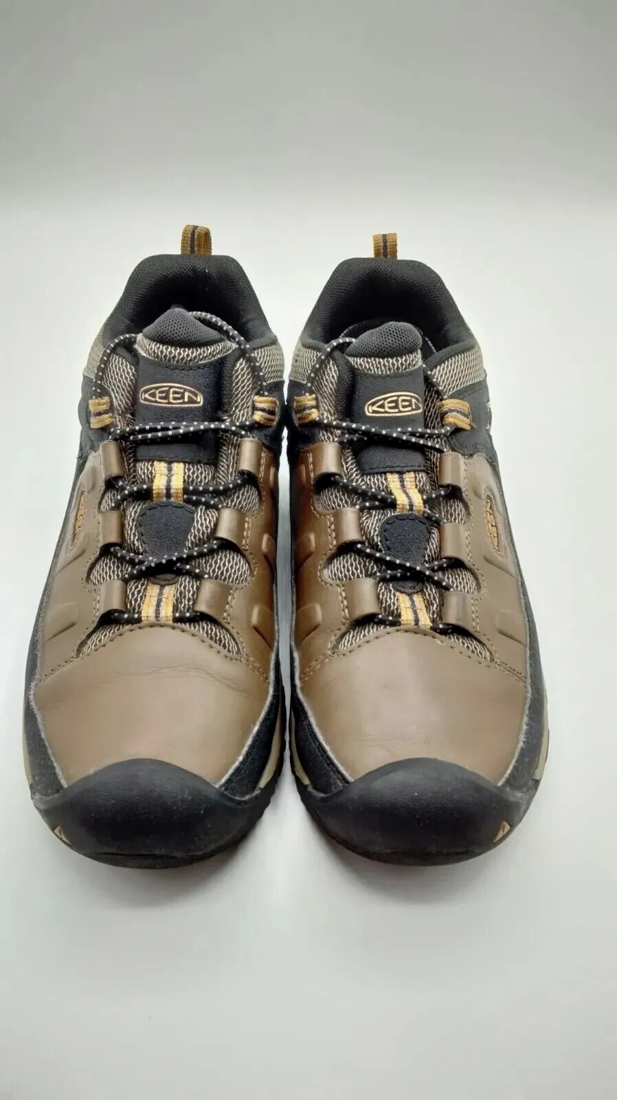 Scarpe da trekking da donna marroni KEEN impermeabili top basse stringate all'aperto taglia 5 US