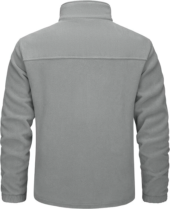 TACVASEN Men's Jackets Winter Fleece Full Zip Military Tactical Jacket 2XL Grey - Image 2 of 4