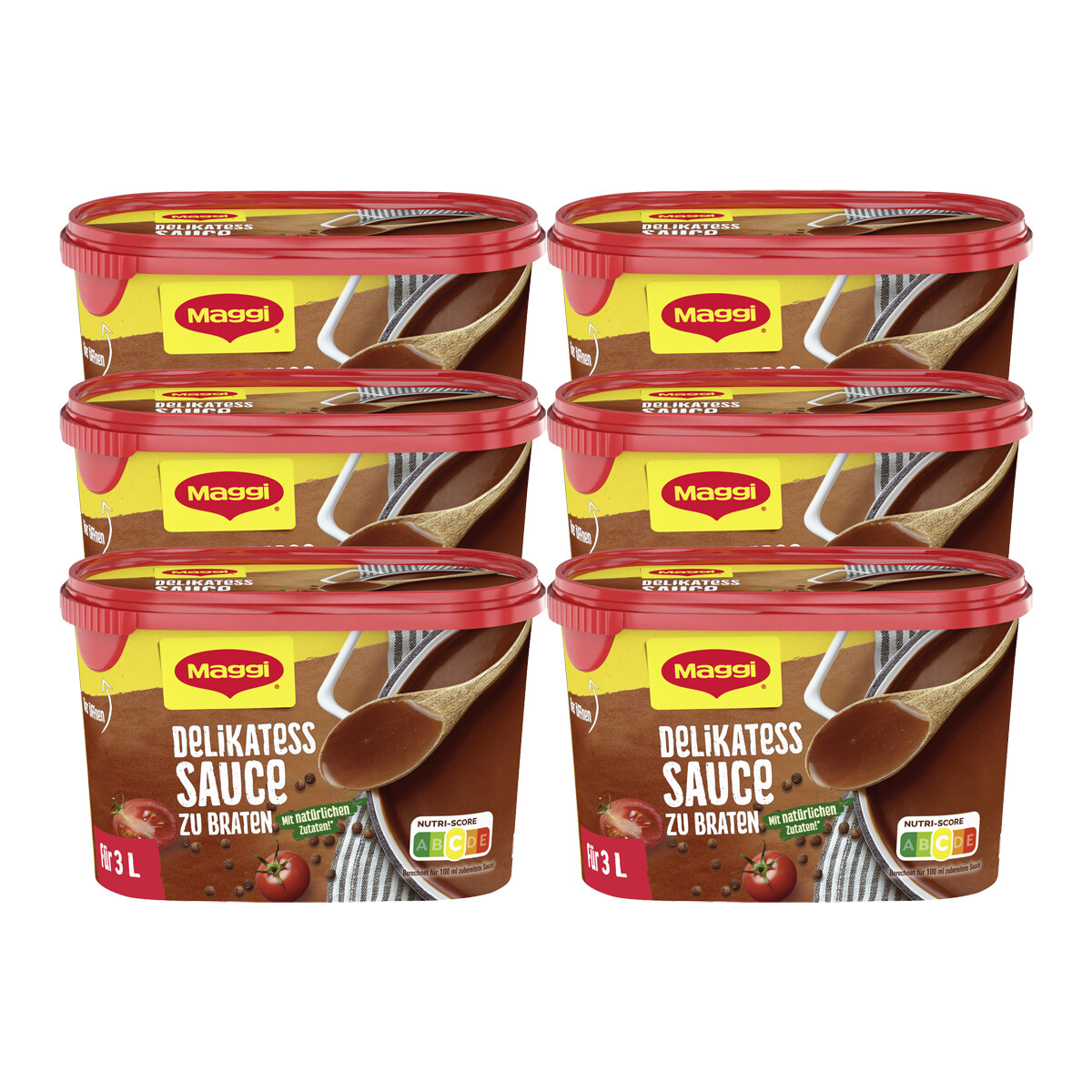 Salsa Delicatessen Maggi Para Asar Salsa Oscura Para Carne 277G Paquete De 6