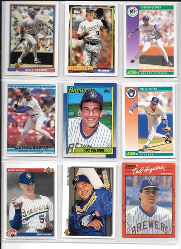 Dave Parker plus 8 more Brewers baseball card lot - 第 1/1 張圖片