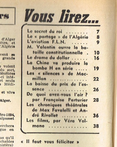 *** Aux écoutes du monde *** n° 1897 (25/11/1960) - Le "partage" de l'Algérie - Picture 2 of 2