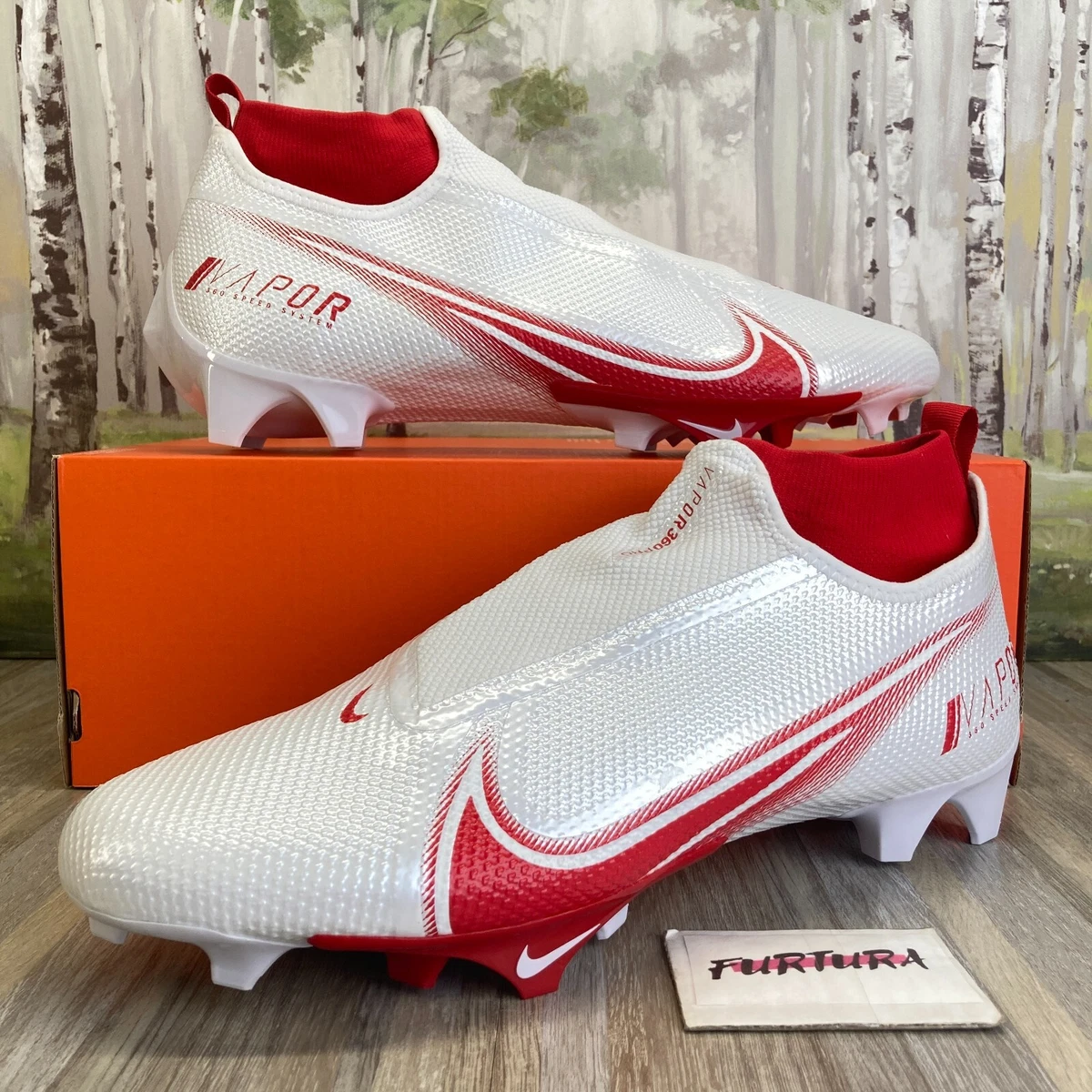 White and red best sale cleats