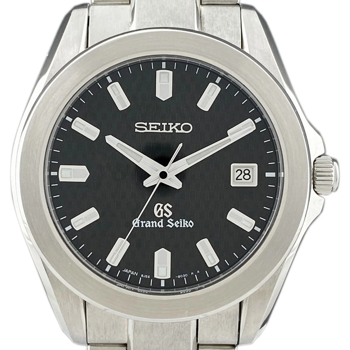 Seiko Grand Seiko 8J56 8020 SBGF021 Date ST.Steel Quartz Mens Watch Auth Works