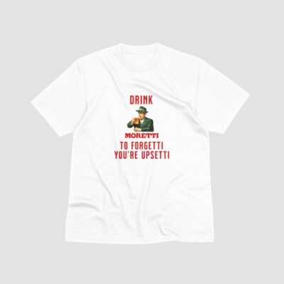 Lustiges T-Shirt Drink Moretti Bierliebhaber Biertrinker Shirt Kneipe Goer Witz Tee
