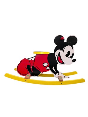 Vintage Vilac French 1980 s Disney Wooden Mickey Mouse Children Toddler Rocker