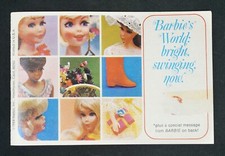 Vintage Barbie Mattel Barbie's World Bright Swinging Now Catalog Brochure 1968