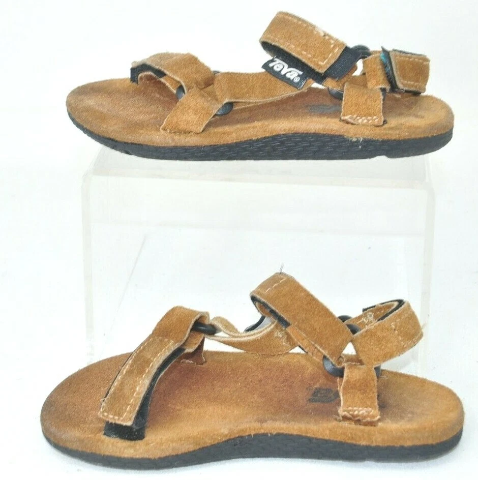 Sandalias de cuero marrón Teva para niño talla 8/9 correas Foto 2 de 3