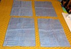 SET OF 4 VTG. HAND MADE PATCHWORK QUILT PLACEMATS  18" WIDE x 14" REVERSABLE — photo 4