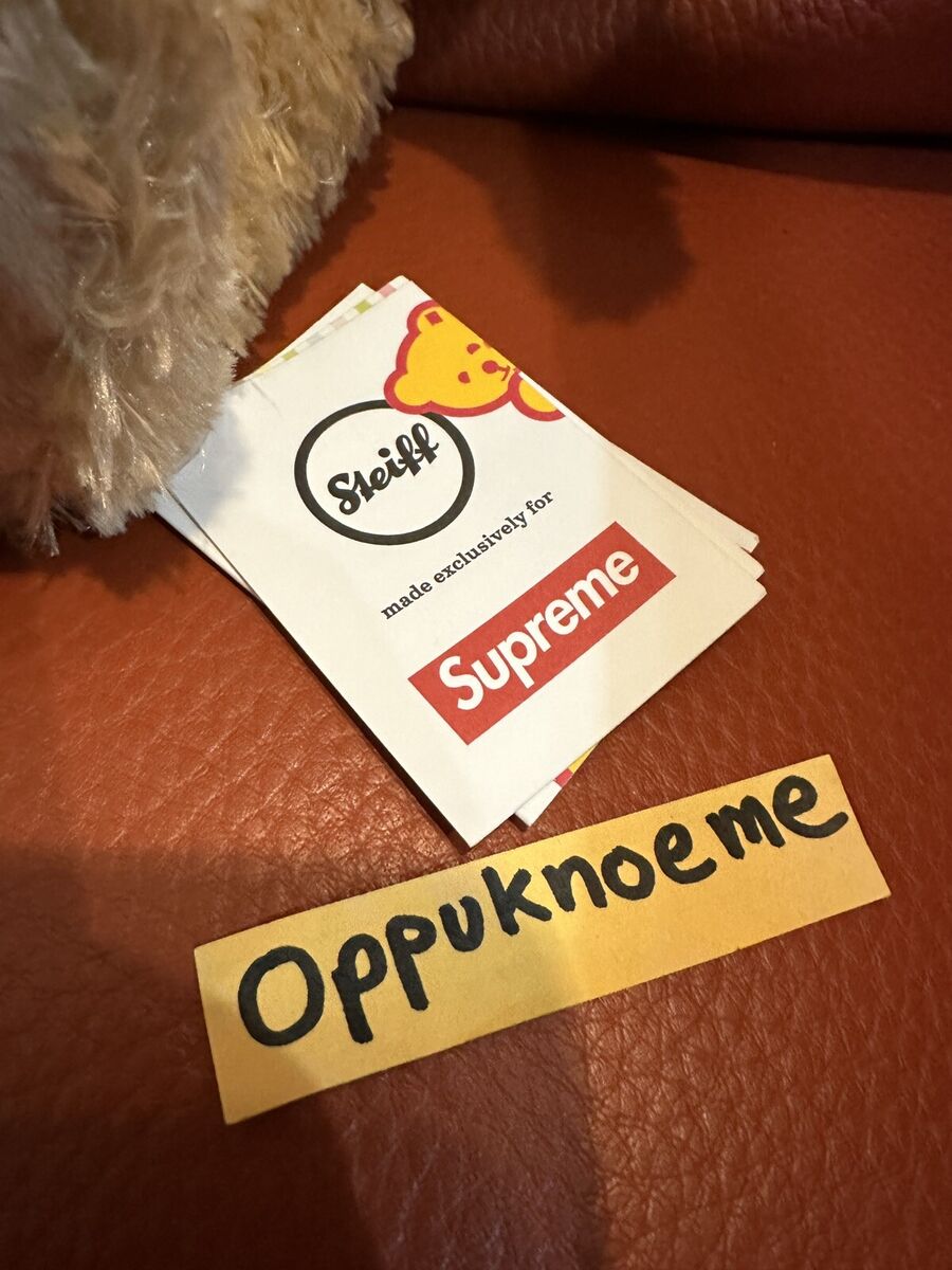 Supreme Steiff Teddy Bear - Heather Grey Box Logo - FW18 Supreme Steiff Teddy Bear - Heather Grey Box Logo - FW18