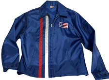 Vintage 70s Unitog Racing Nylon Jacket Windbreaker Size Adult Large Talon Zips