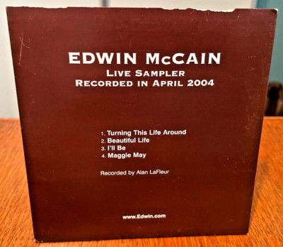 Edwin McCain Live Sampler Promo CD