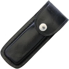 Belt Sheath Black Leather Construction Made To Fit Folding Knife Up To 5" 33225