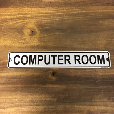 Durable Metal Street Sign Computer Room Bedroom Office Home Decor 3''x18''