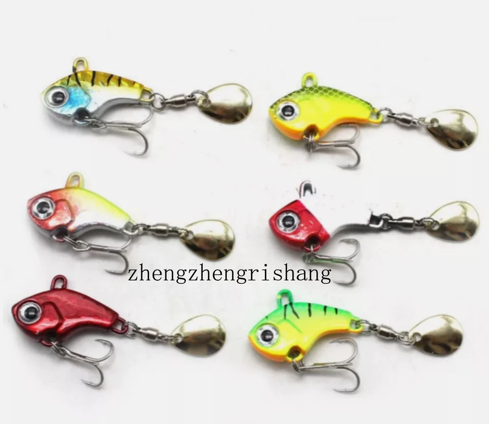 6Pcs Metal VIB Rotating Vibration Bait Spinner Spoon Fishing Lures 5g 7g 10g 20g - Image 3 of 4